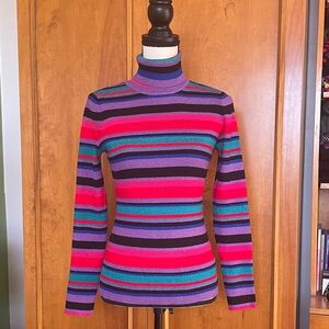 [Lili Sidonio] Striped Ribbed Turtleneck